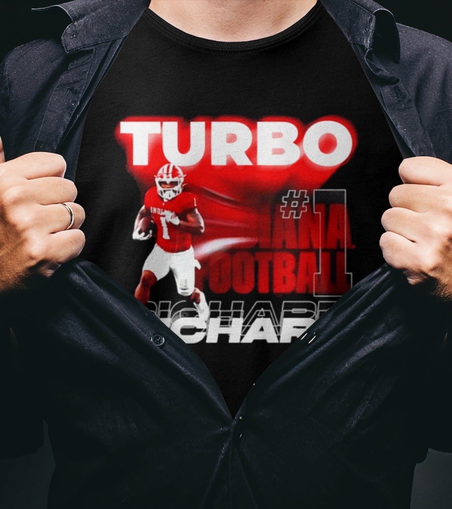 Indiana Hoosiers Turbo Richard #1 Football NCAA 2026 T-Shirt