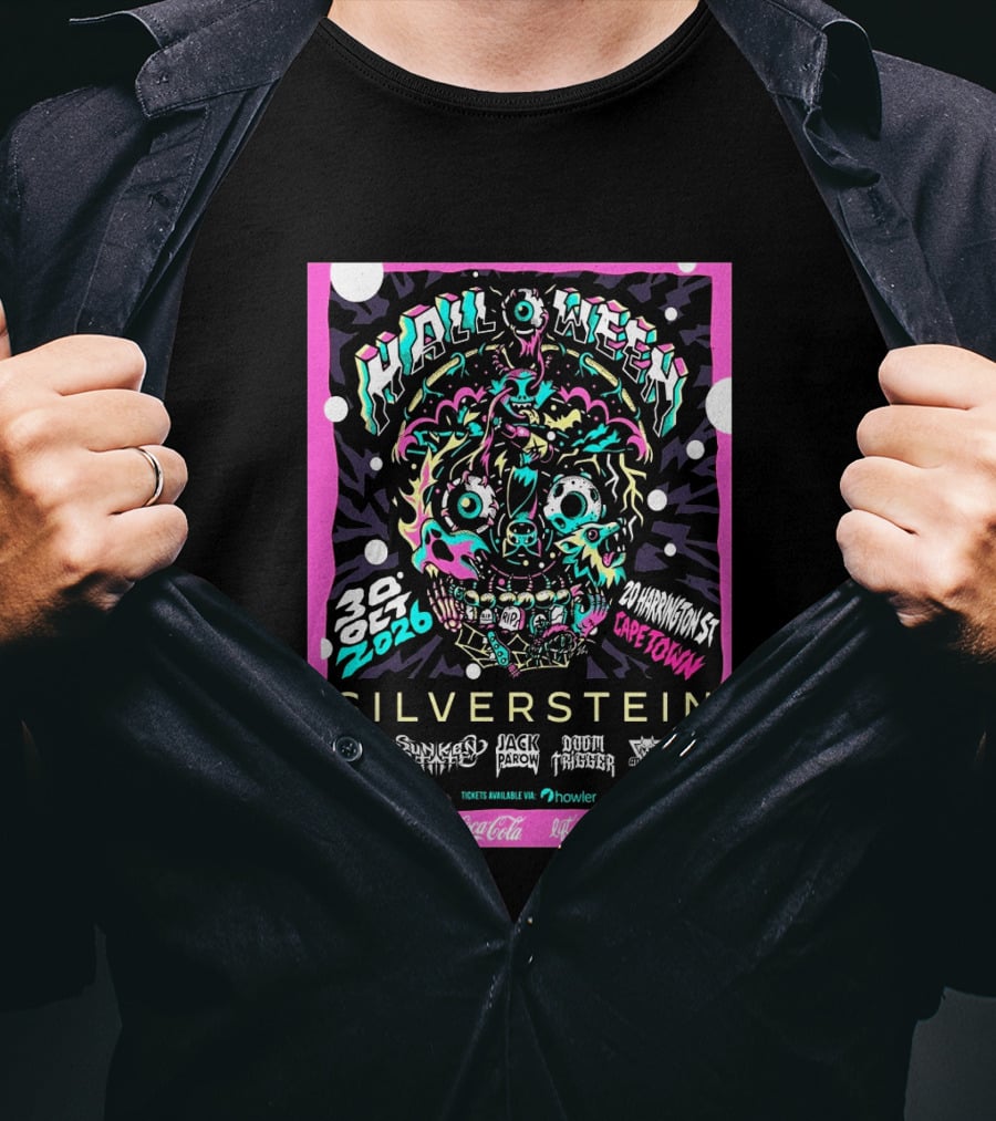 Halloween 2026 At 20 Harrington St Cape Town Featuring Silverstein And More October 30 With Howler Tickets T-Shirt