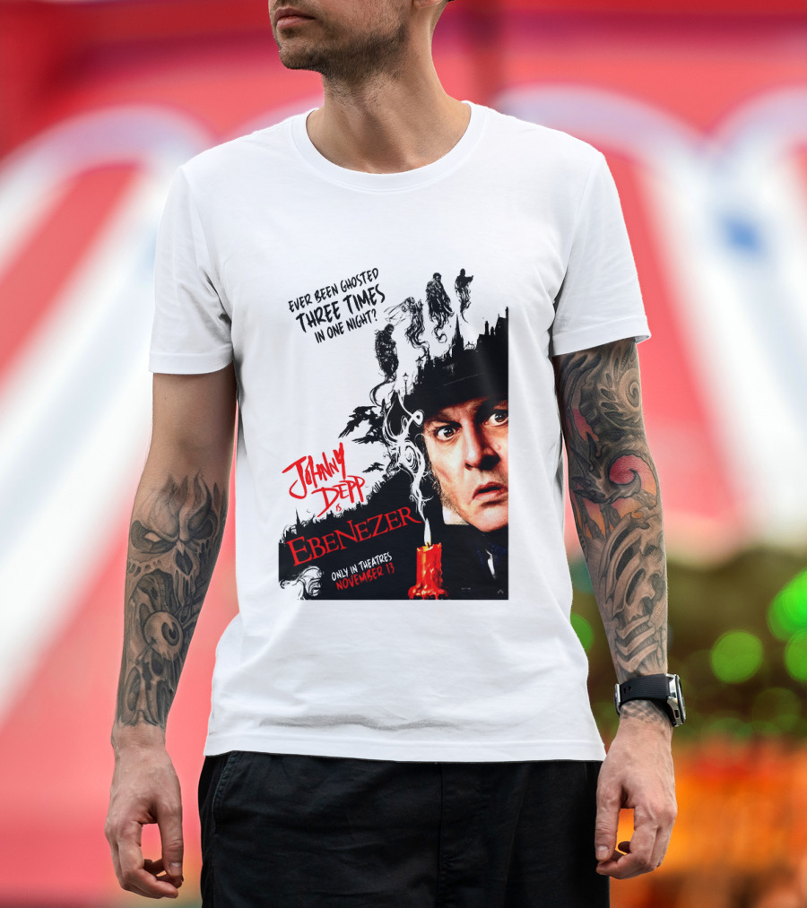 Johnny Depp Ebenezer Ghosted Three Times Movie In Theatres November 13 T-Shirt