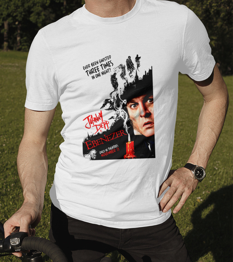 Johnny Depp Ebenezer Ghosted Three Times Movie In Theatres November 13 T-Shirt