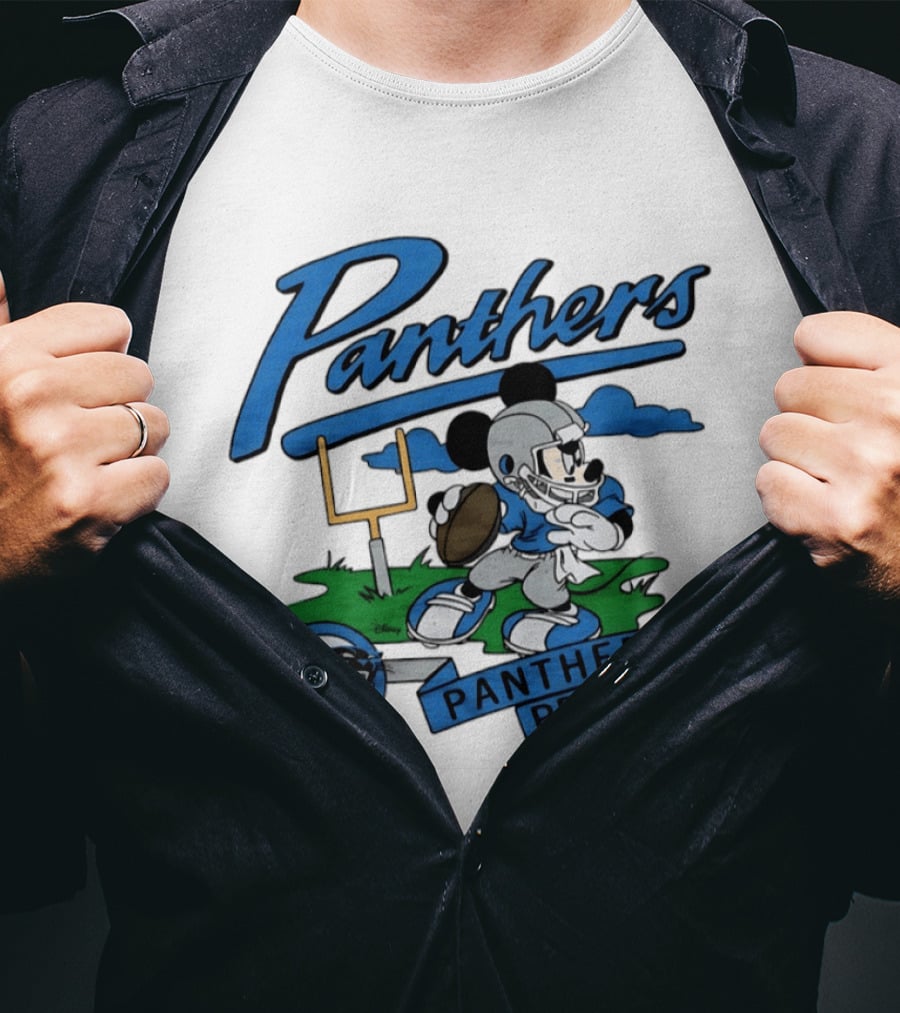 Panthers Pride Mickey Mouse Football Carolina Panthers Disney Collaboration T-Shirt
