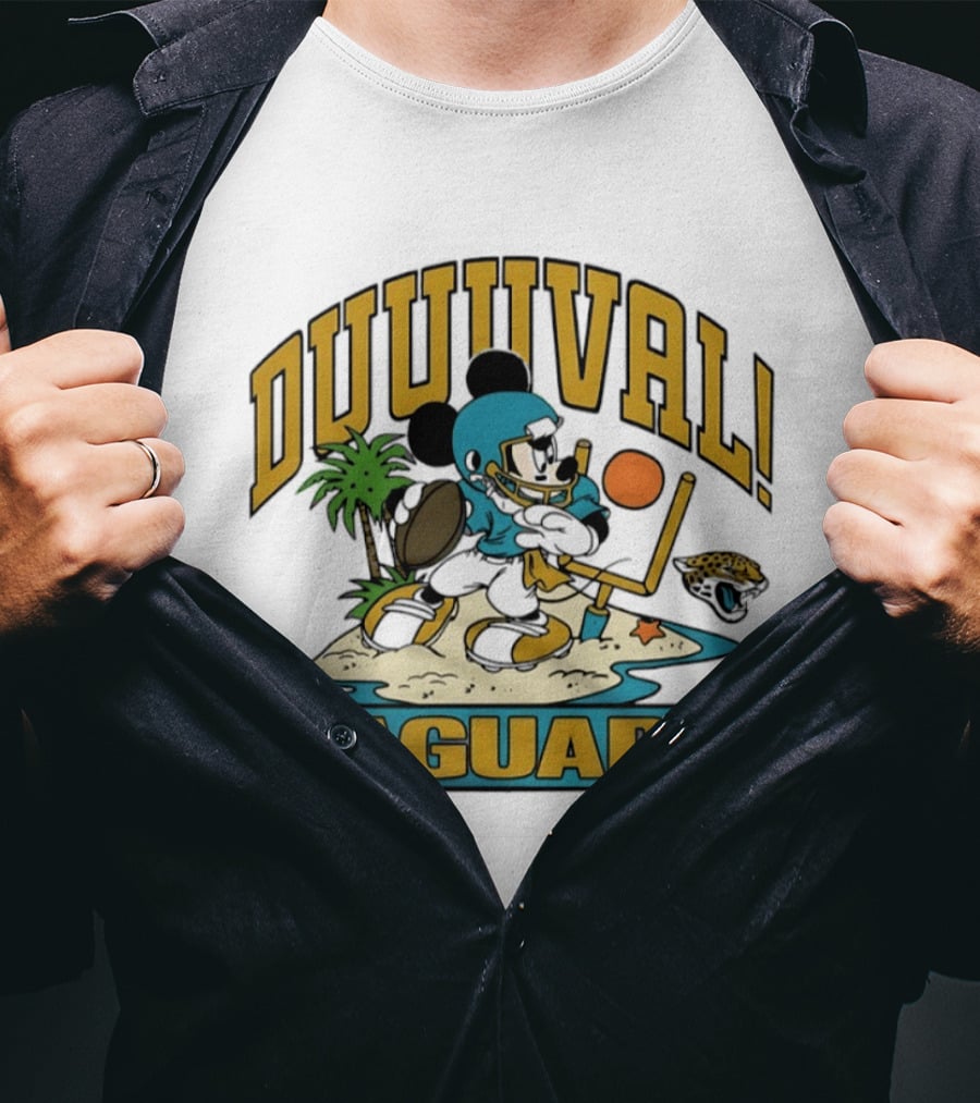 Duuuval Jaguars Mickey Mouse Football 2026 T-Shirt