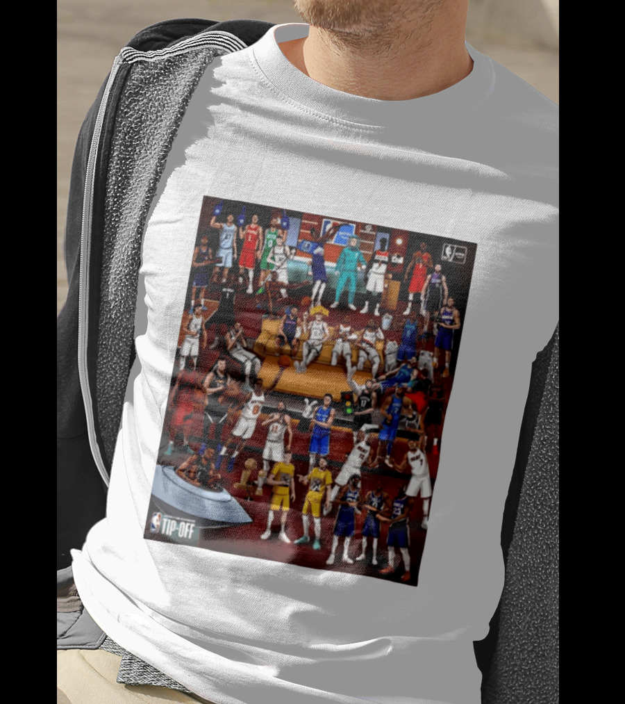 NBA 2026 2027 Season Tip Off Cartoon Players All Stars T-Shirt
