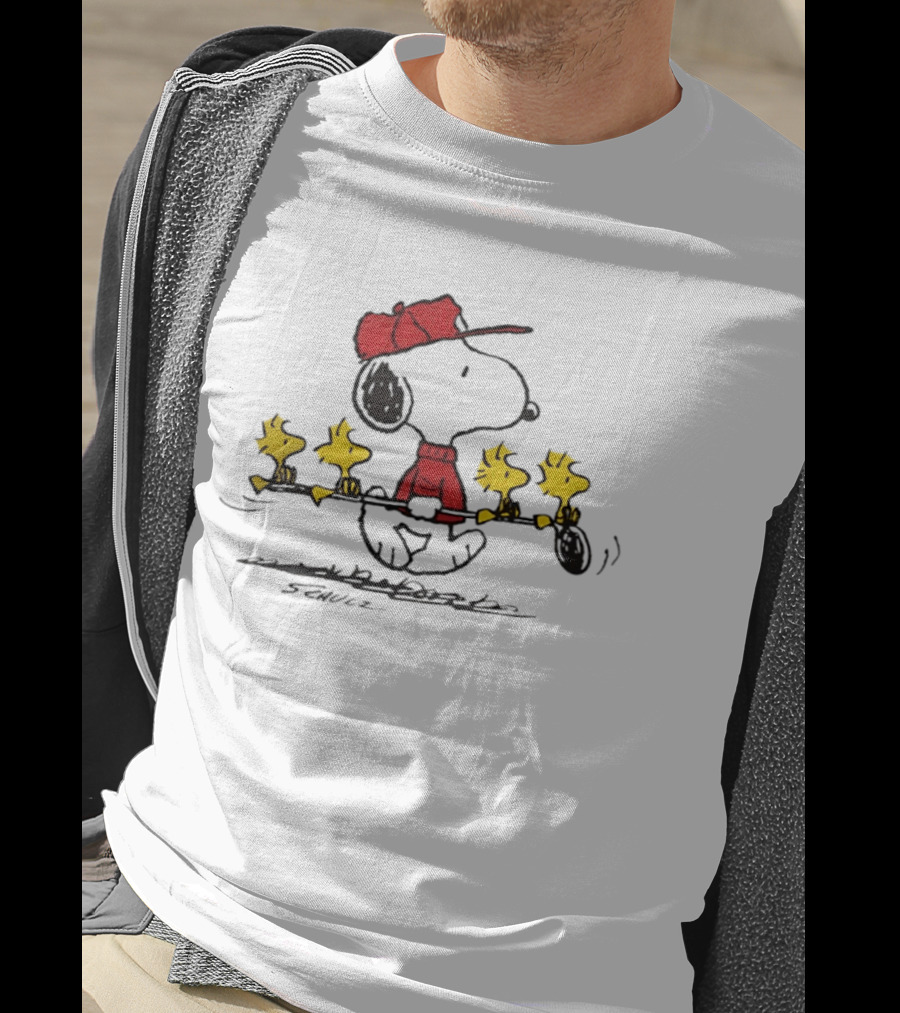 Snoopy And Woodstock Caddie Golfing Peanuts Comic Charles Schulz T-Shirt