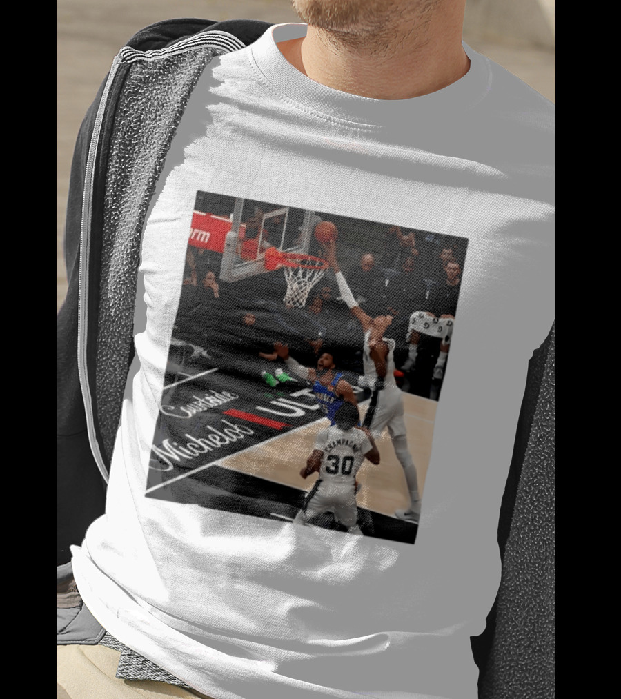 Victor Wembanyama San Antonio Spurs Block Shot Action Thunder Game T-Shirt
