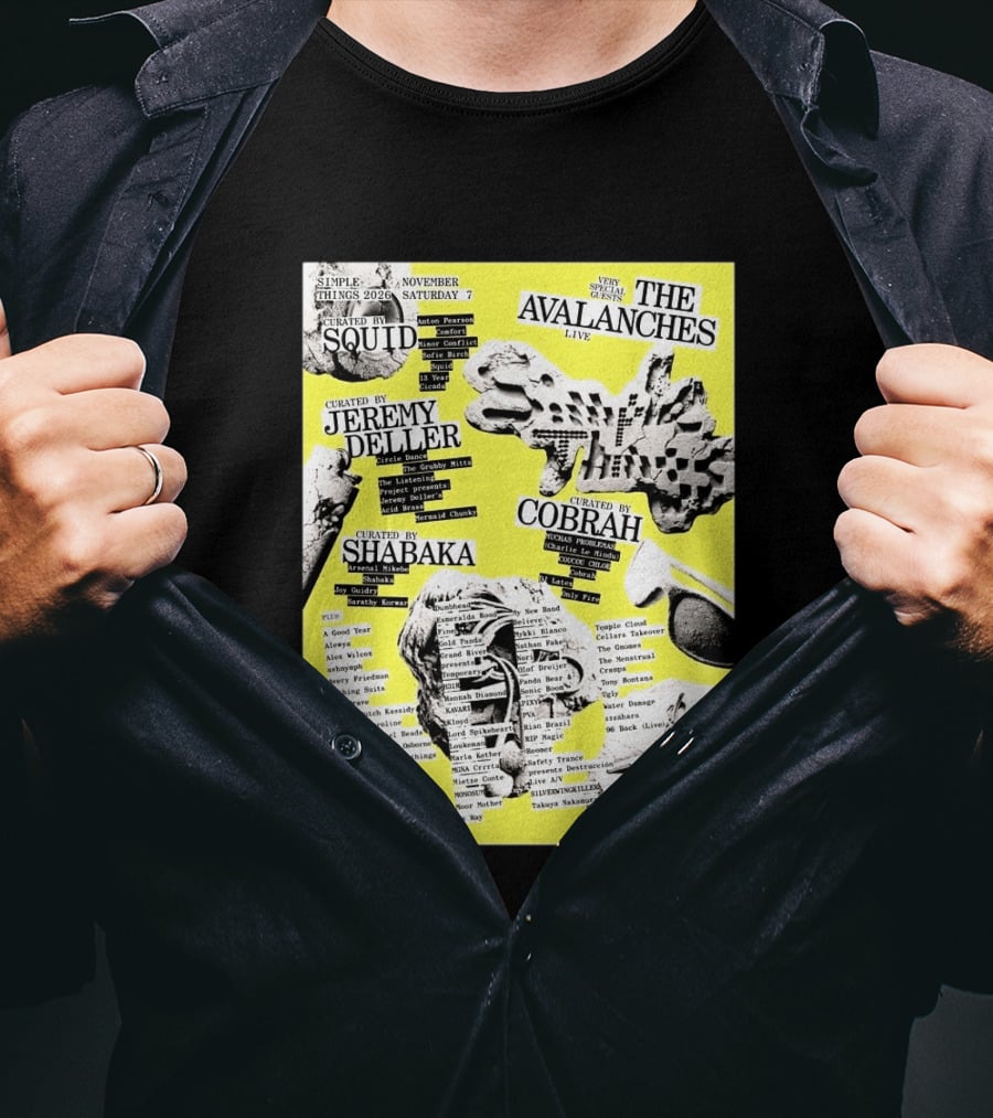 Simple Things 2026 Festival Bristol UK Line Up Featuring The Avalanches Live On November 7 Curated By Squid Jeremy Deller Shabaka And Cobrah T-Shirt