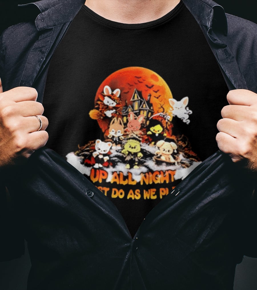 Stray SKZOO Halloween Up All Night We Just Do As We Please T-Shirt