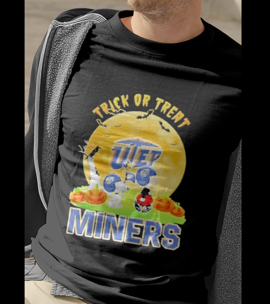UTEP Miners Trick Or Treat Peanuts Halloween 2026 T-Shirt
