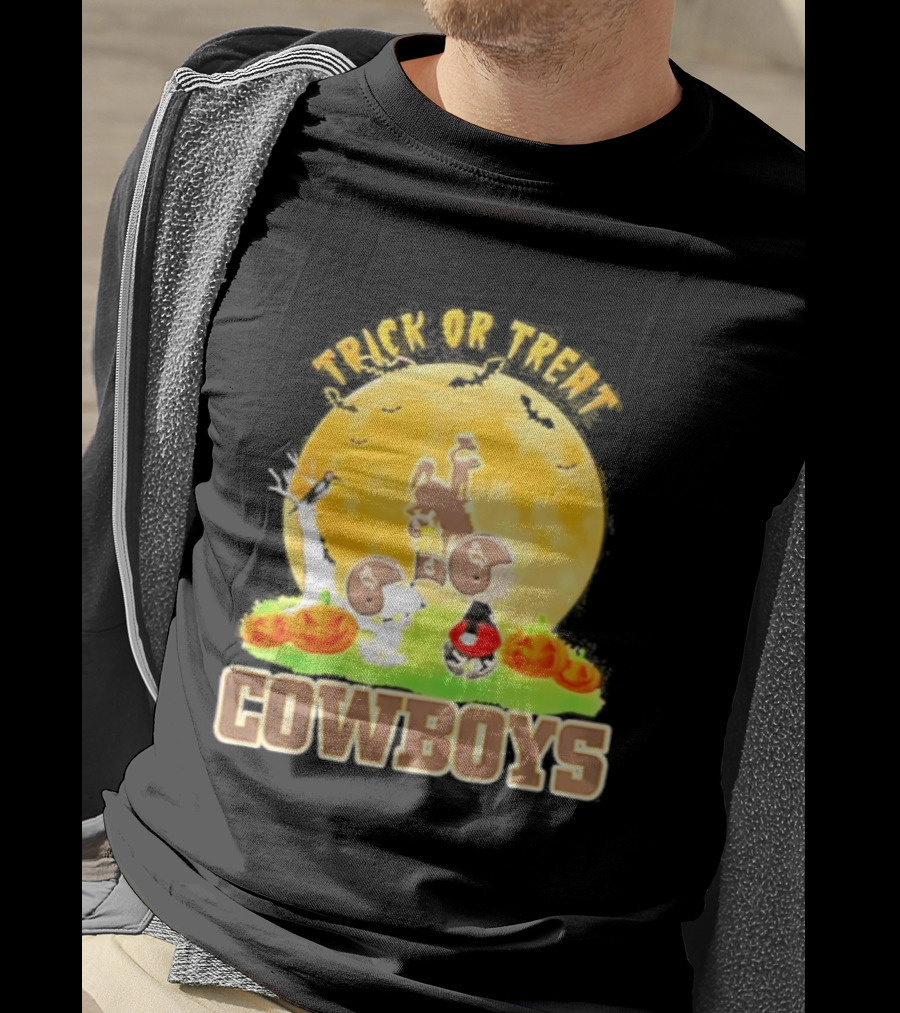Wyoming Cowboys Peanuts Trick Or Treat Halloween Abbey Road 2026 T-Shirt