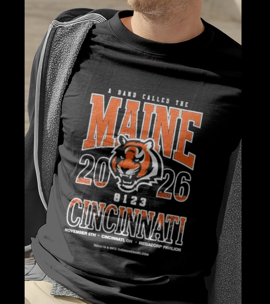 A Band Called The Maine 2026 Cincinnati November 5th MegaCorp Pavilion T-Shirt