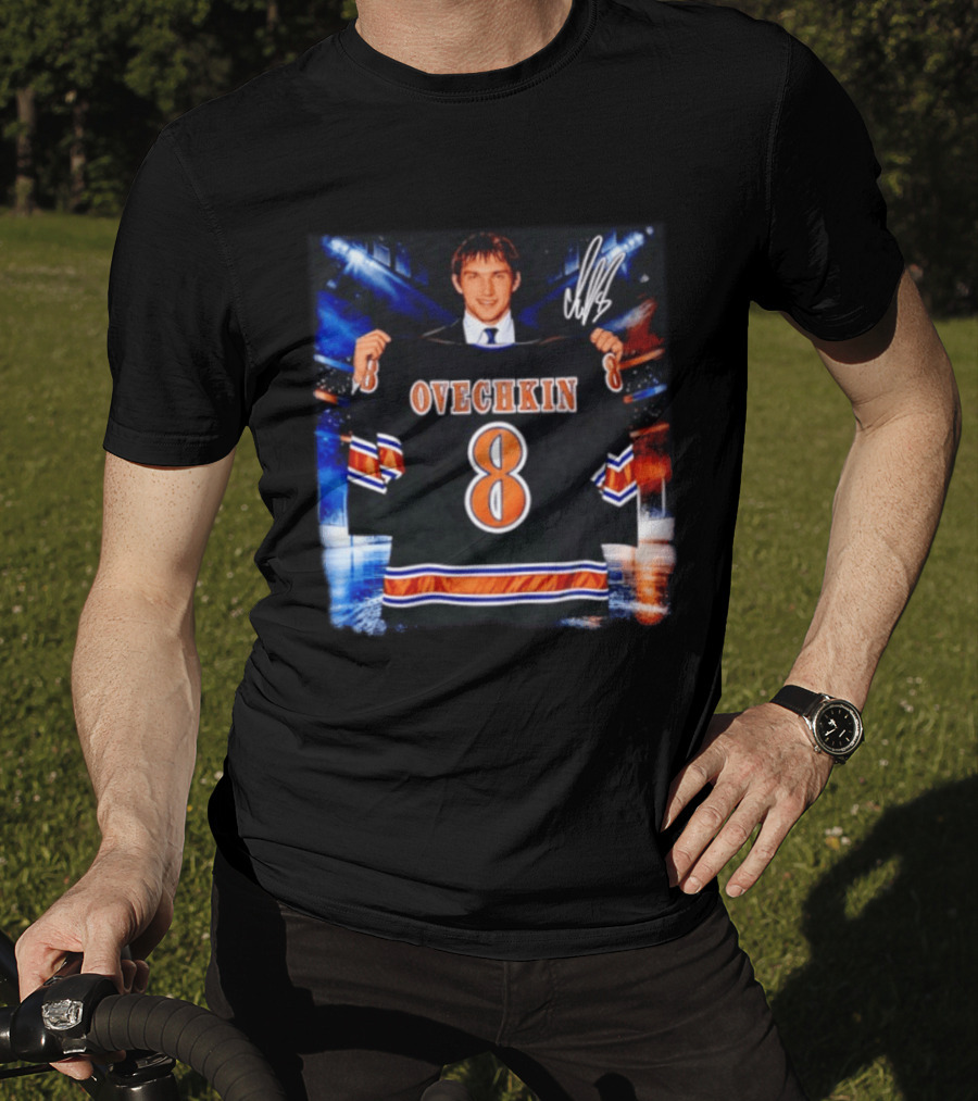 Ovechkin 8 Washington Capitals Rookie Jersey Signature T-Shirt