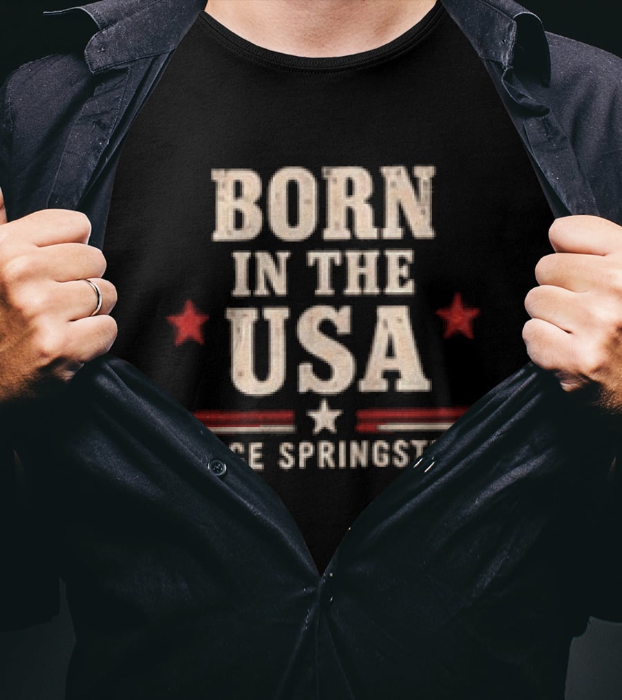 Born In The USA Bruce Springsteen Christmas Rock Music Lovers T-Shirt
