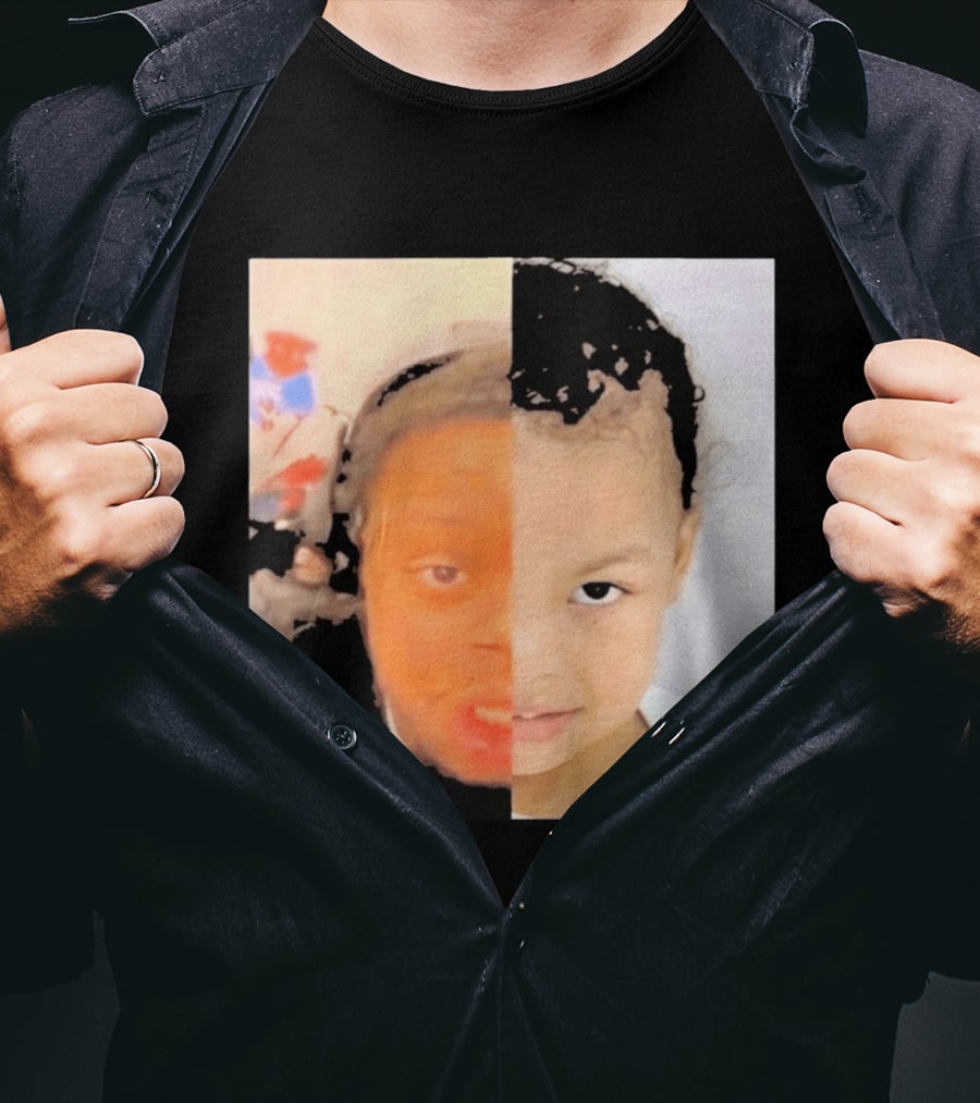 Chrisean Jr Cuffem Split Face Meme Viral Trend T-Shirt