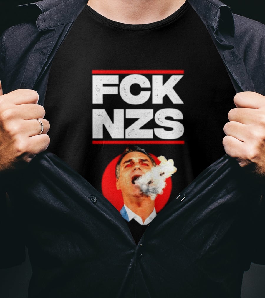 FCK NZS Jair Bolsonaro Political Satire Smoking T-Shirt