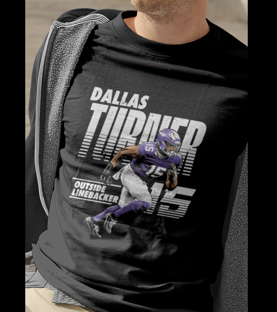 Dallas Turner 15 Minnesota Vikings Outside Linebacker T-Shirt