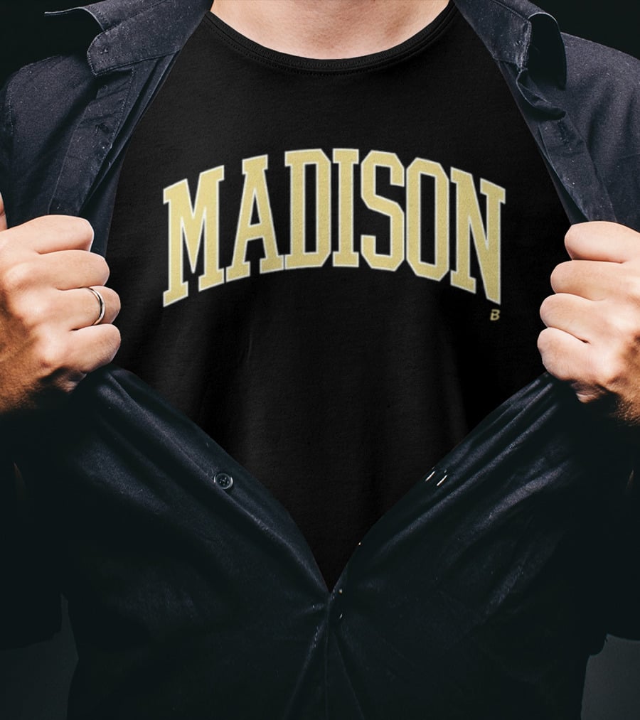 Madison Dukes Arched Wordmark JMU Traditions T-Shirt