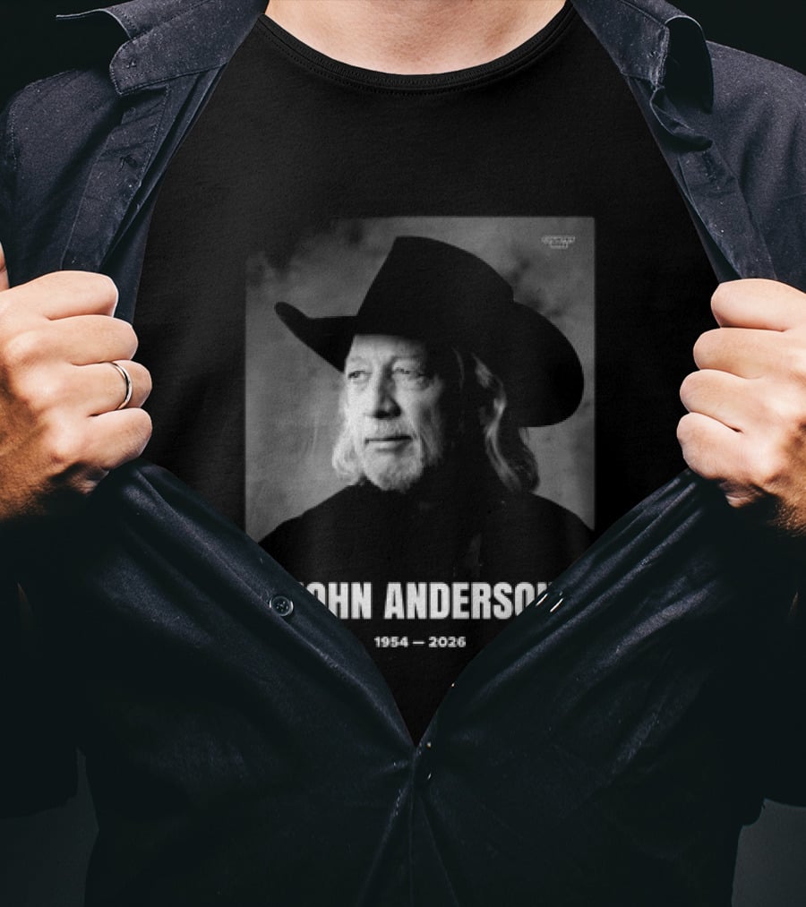 John Anderson Country Music Hall Of Famer 1954 2026 Country Legend Memorial T-Shirt