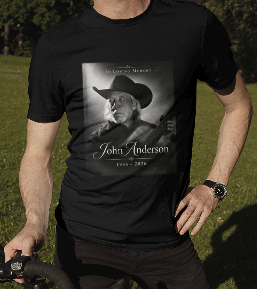 In Loving Memory John Anderson 1954 2026 Cowboy Hat Guitar T-Shirt