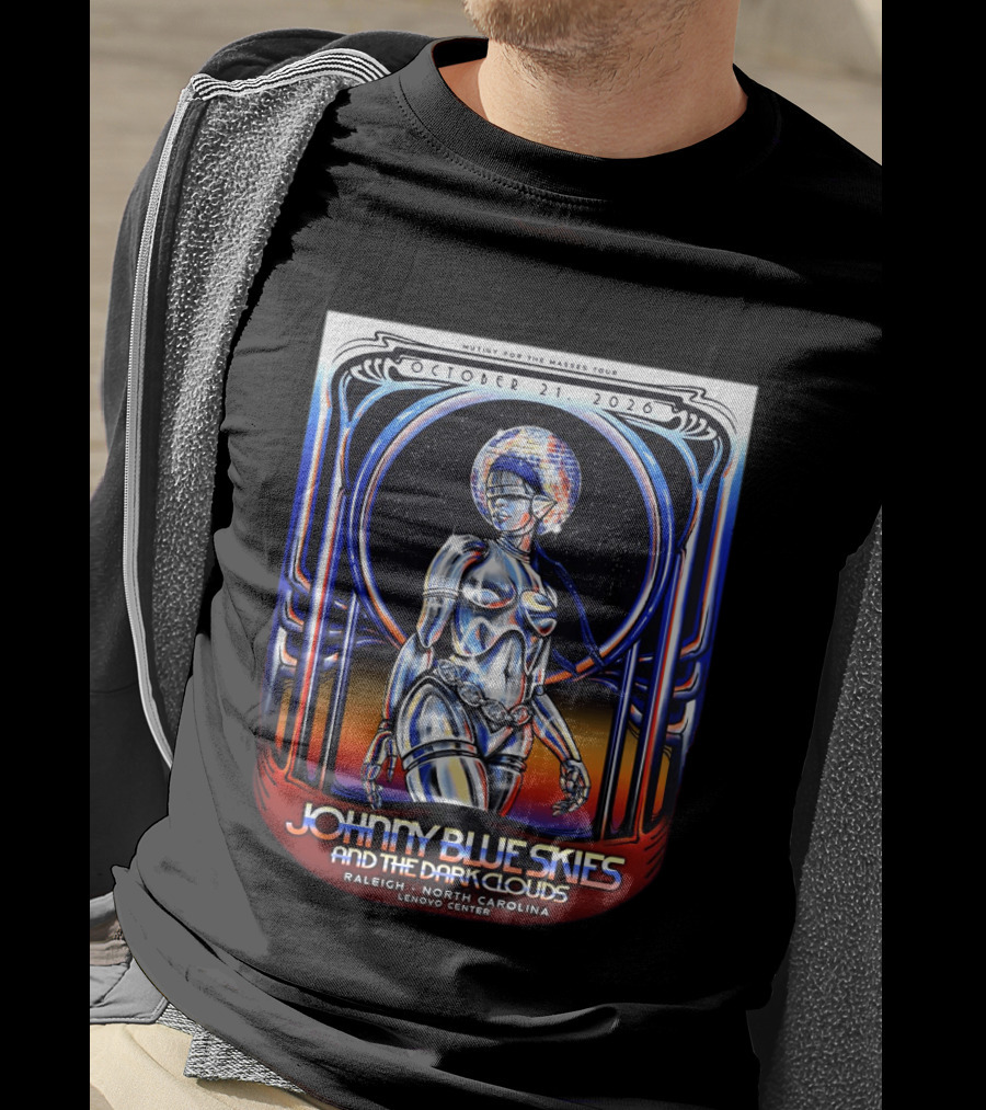 Mutiny For The Masses Tour Johnny Blue Skies And The Dark Clouds Raleigh North Carolina October 21 2026 T-Shirt