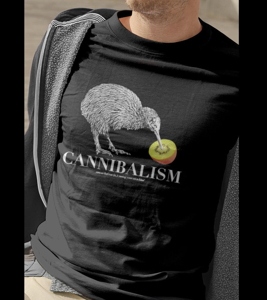 Kiwi Bird Eating Kiwi Fruit Cannibalism T-Shirt