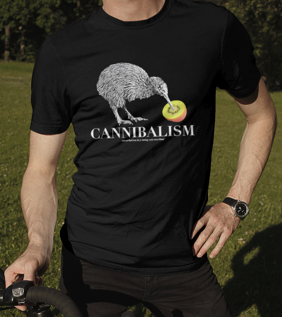Kiwi Bird Eating Kiwi Fruit Cannibalism T-Shirt