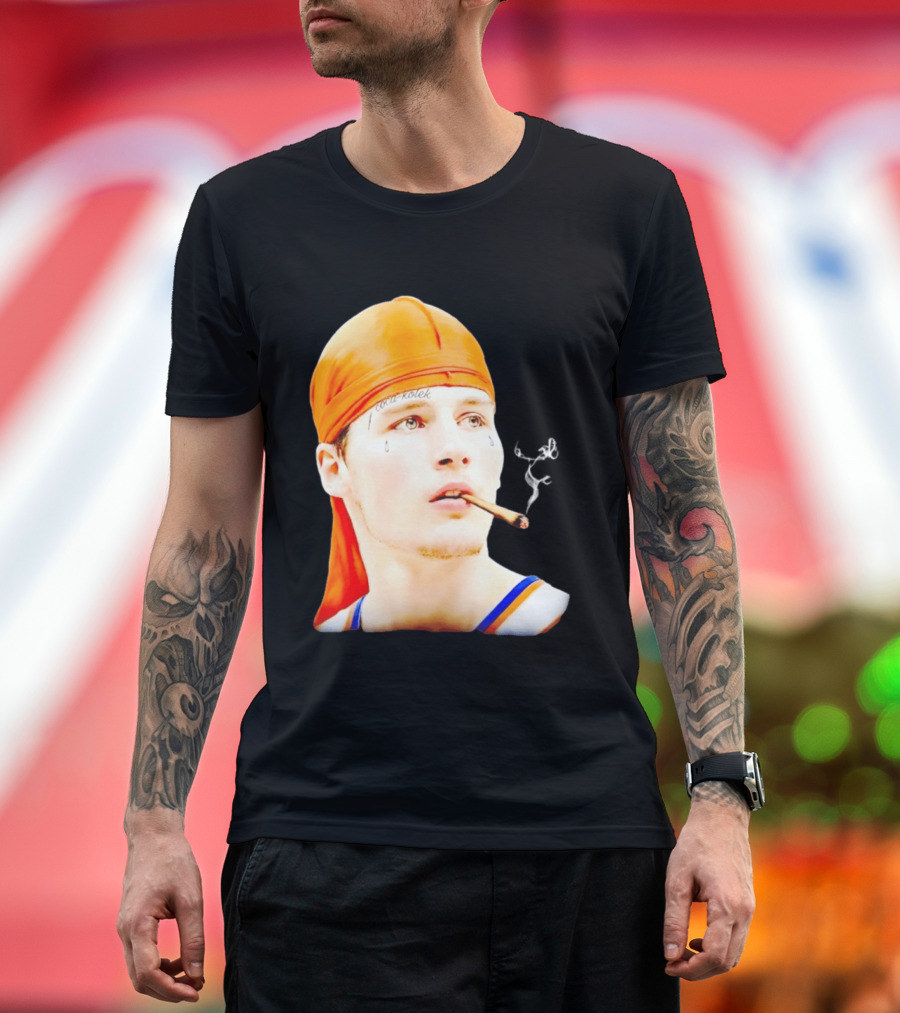 Gangsta Kolek Tyler Kolek Cool Kolek New York Knicks Cigar T-Shirt