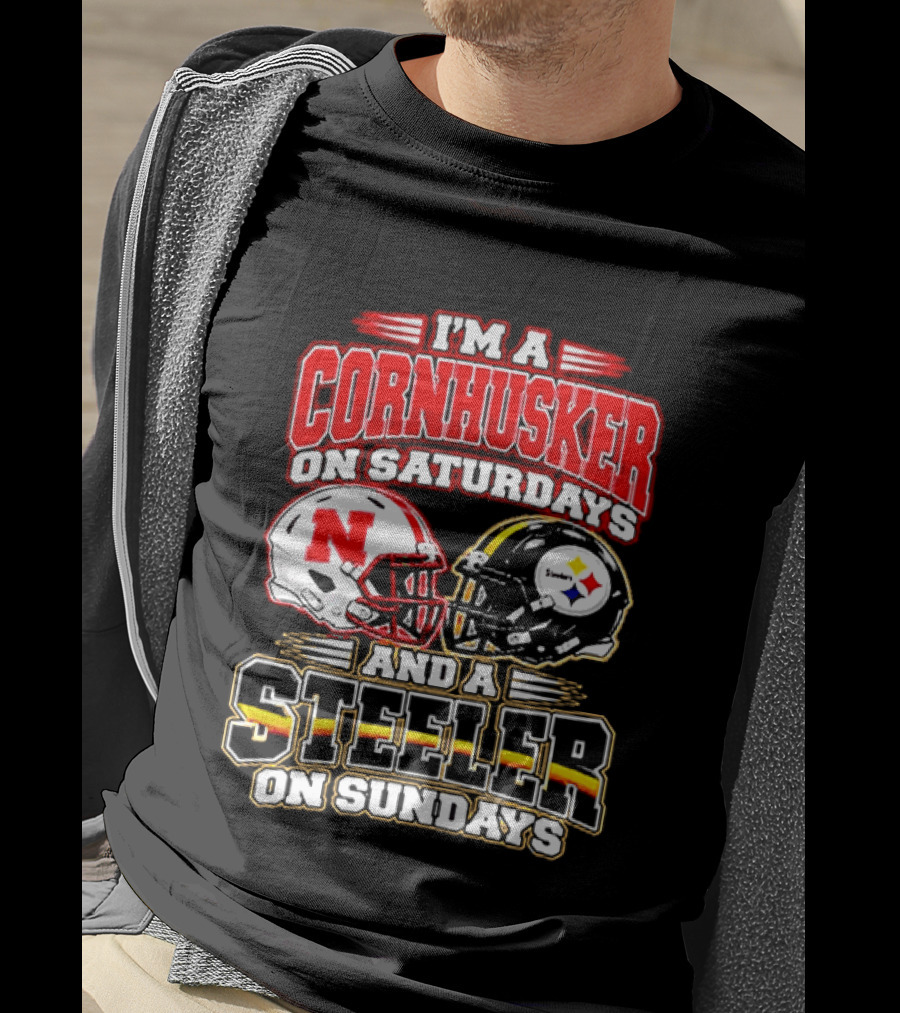 I'm A Cornhusker On Saturdays And A Steeler On Sundays T-Shirt