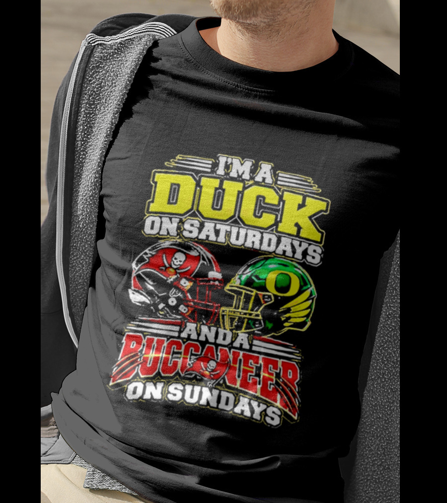 I'm A Duck On Saturdays And A Buccaneer On Sundays Football Fans T-Shirt