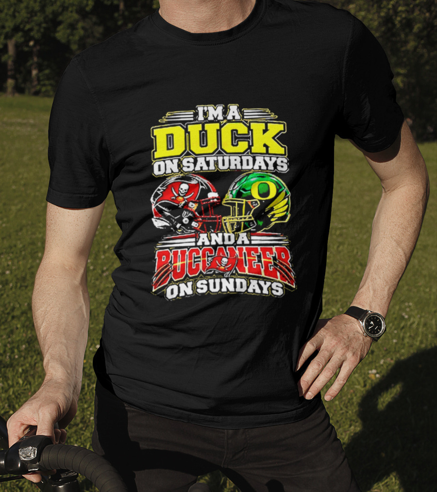 I'm A Duck On Saturdays And A Buccaneer On Sundays Football Fans T-Shirt