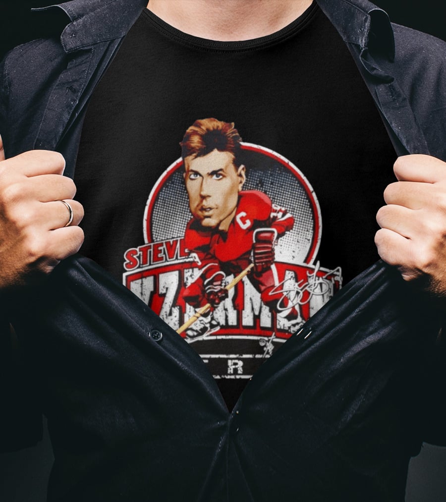 Steve Yzerman Detroit Red Wings Bruce Stark Collection Signature T-Shirt