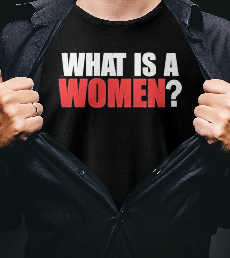 What Is A Women Question Bold White Red T-Shirt
