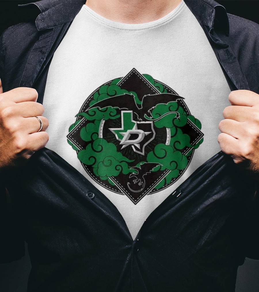 Dallas Stars 2026 27 Iron Flame Texas Map T-Shirt