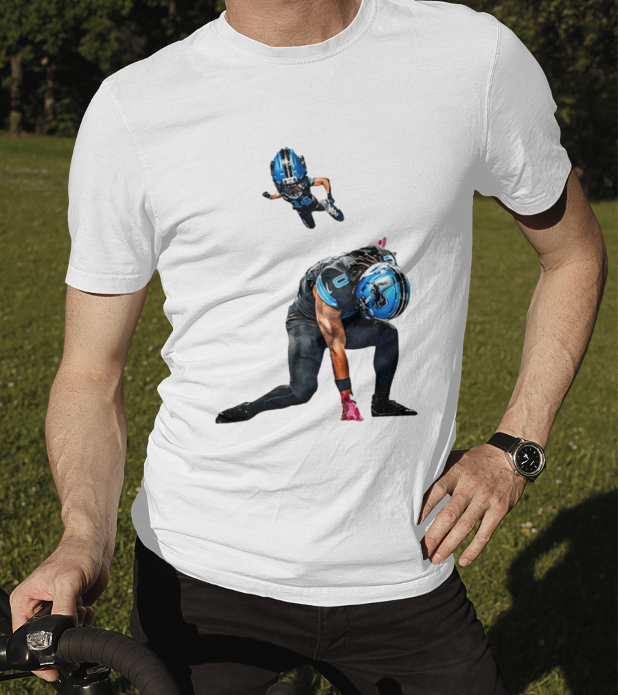 Amon Ra St. Brown Jahmyr Gibbs Super Hero Celebration Football Lions T-Shirt