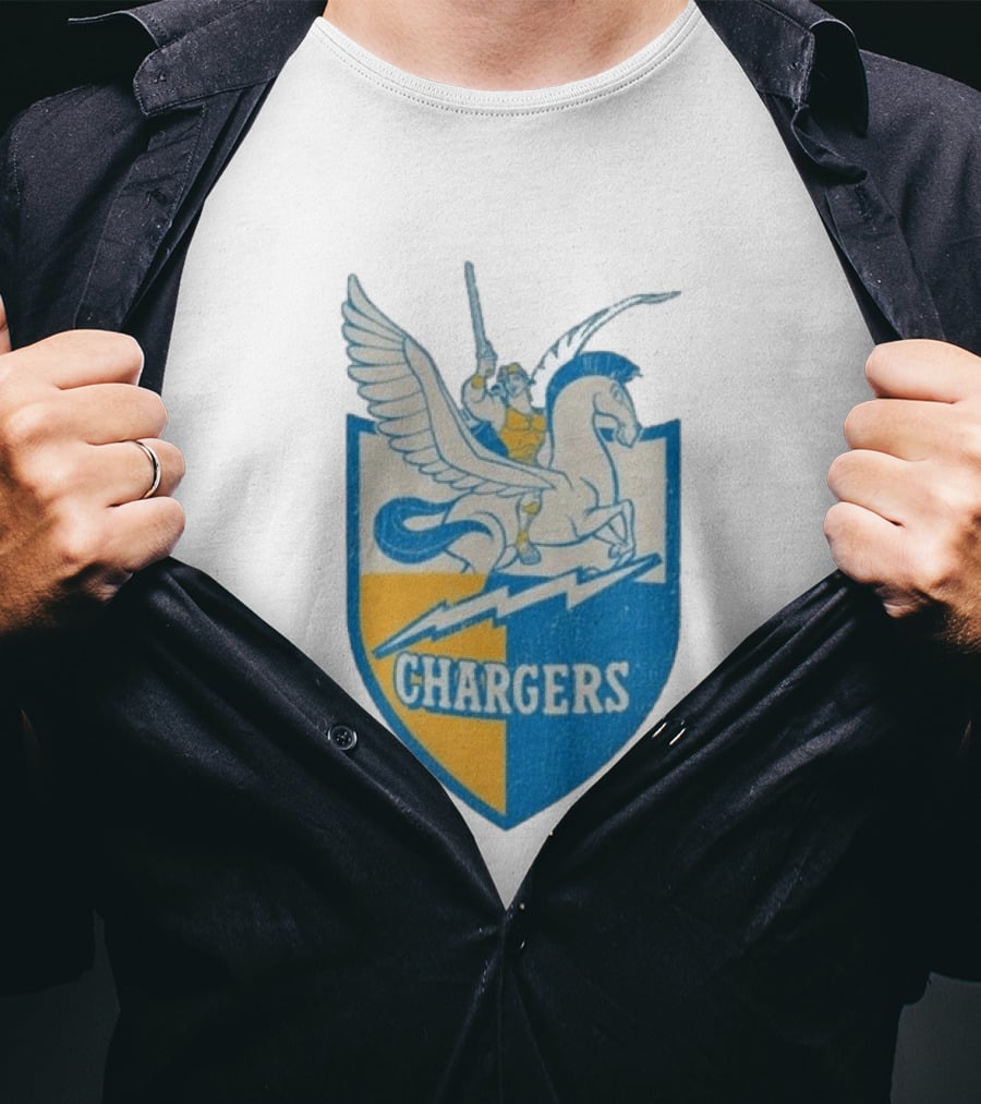 Los Angeles Chargers Disney Hercules Pegasus Collaboration T-Shirt