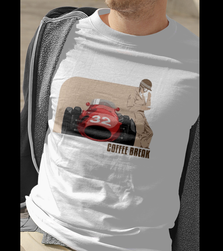 Maserati 250F 32 Vintage Racing Coffee Break T-Shirt