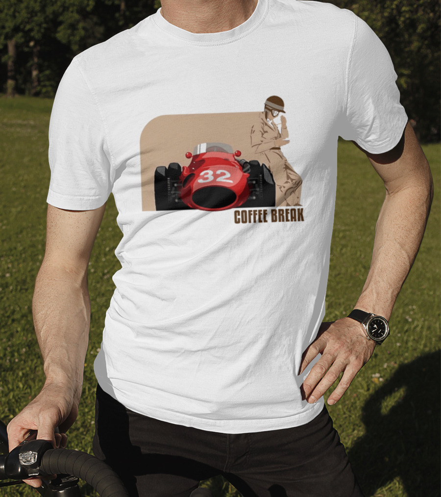 Maserati 250F 32 Vintage Racing Coffee Break T-Shirt