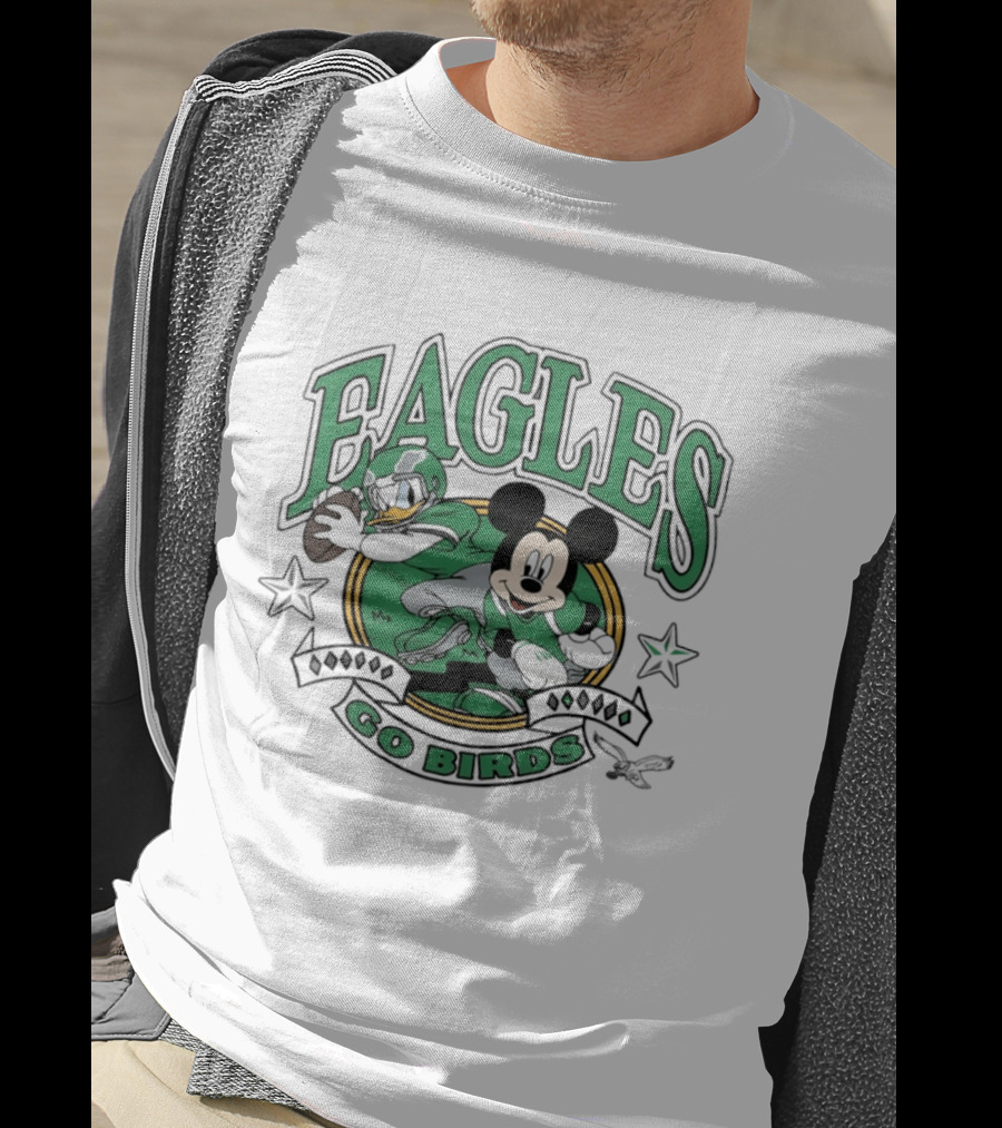 Mickey Mouse Eagles Go Birds Football T-Shirt