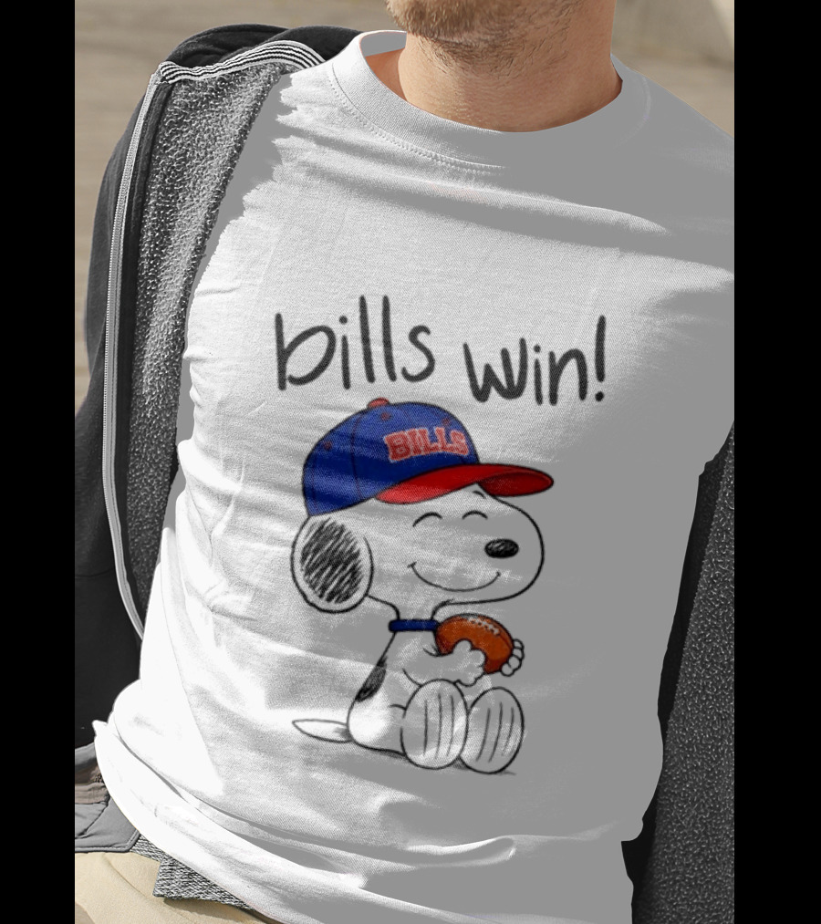 Snoopy Bills Win Buffalo Football Cartoon T-Shirt