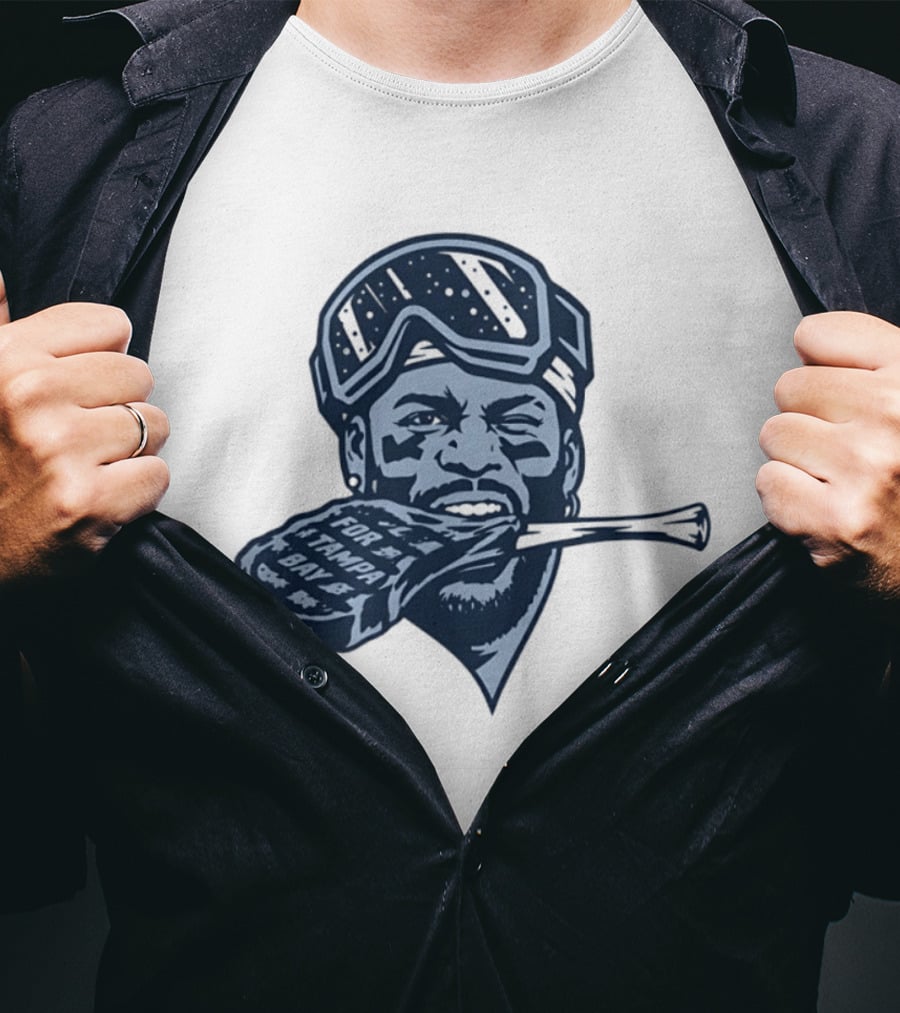 Tampa Bay Rays Yandy Diaz For Tampa Bay Tomahawk Light Blue T-Shirt