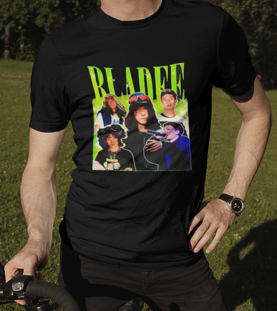Bladee Members Collage With Neon Highlights T-Shirt