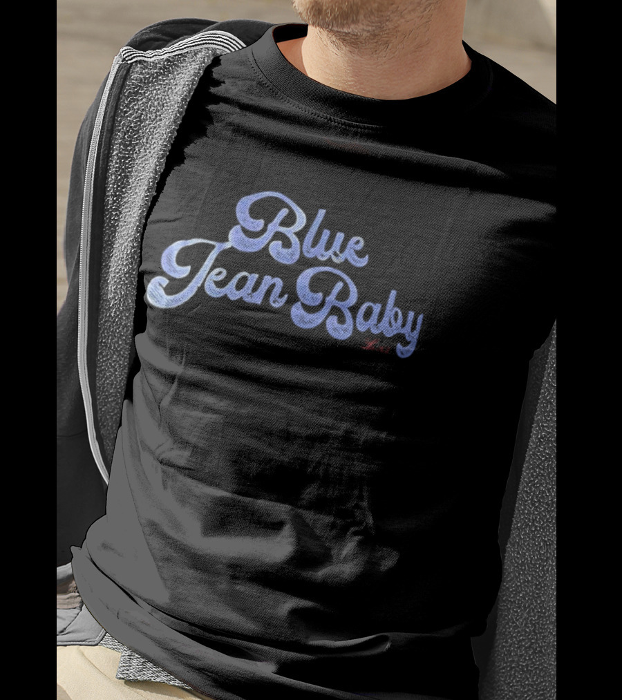 Blue Jean Baby Retro Script Denim Lovers T-Shirt