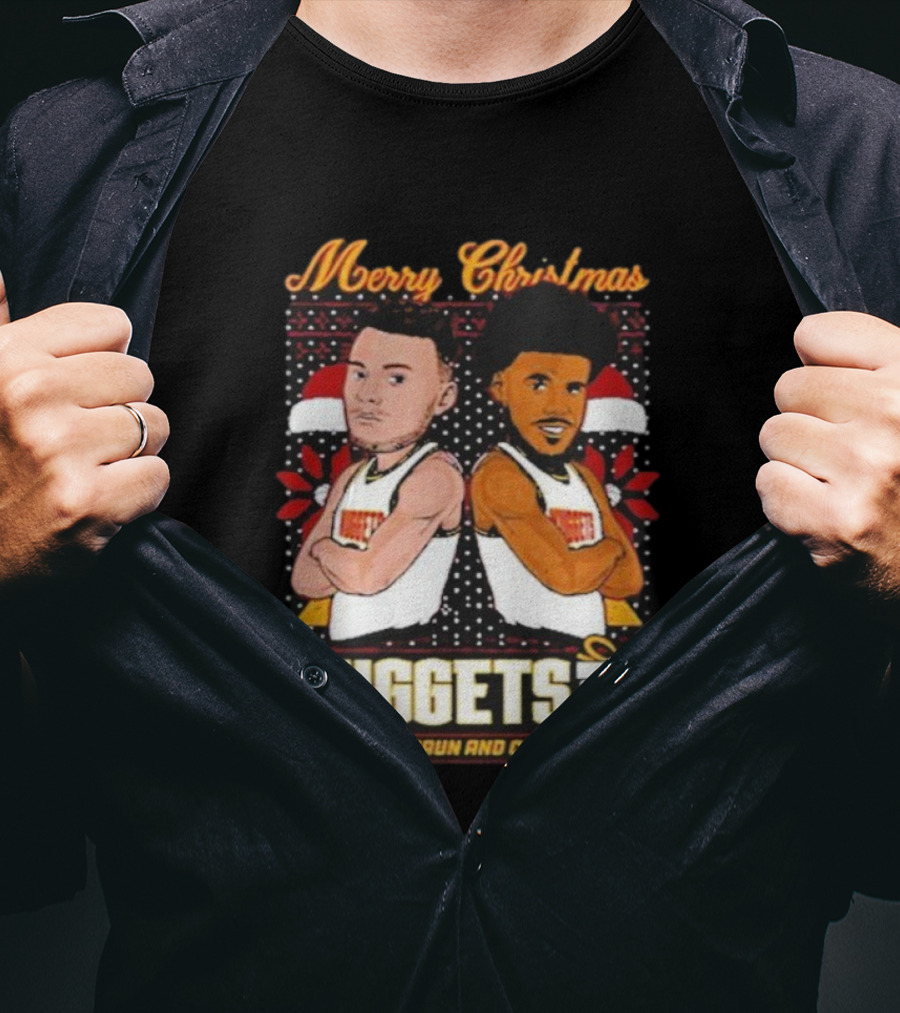 Merry Christmas Nuggets Christian Braun Cam Johnson T-Shirt