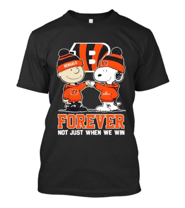 Cincinnati Bengals Charlie Brown Snoopy Forever Not Just When We Win T-Shirt