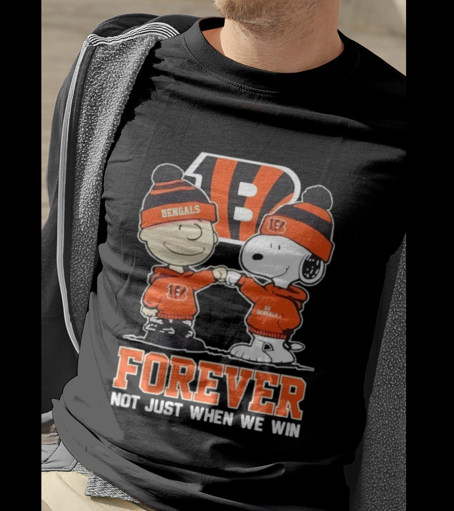 Cincinnati Bengals Charlie Brown Snoopy Forever Not Just When We Win T-Shirt