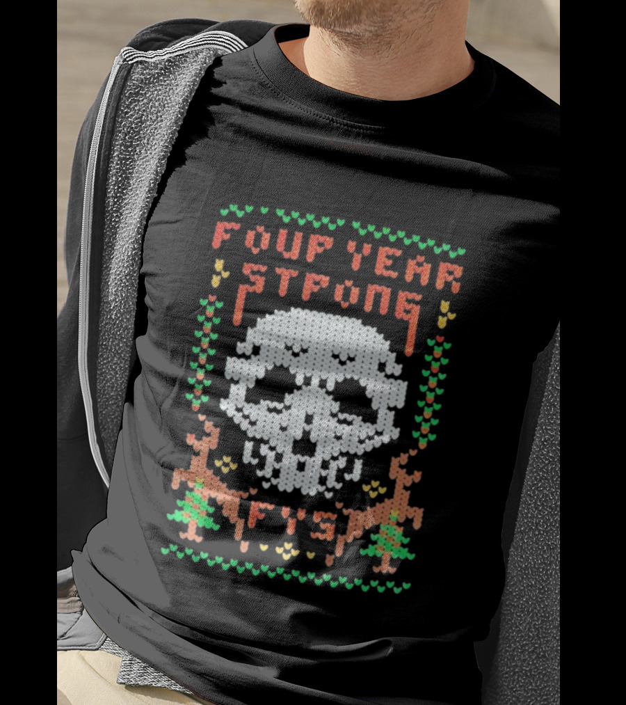 Four Year Strong FYS Christmas Knit Skull Ugly Xmas Sweater T-Shirt