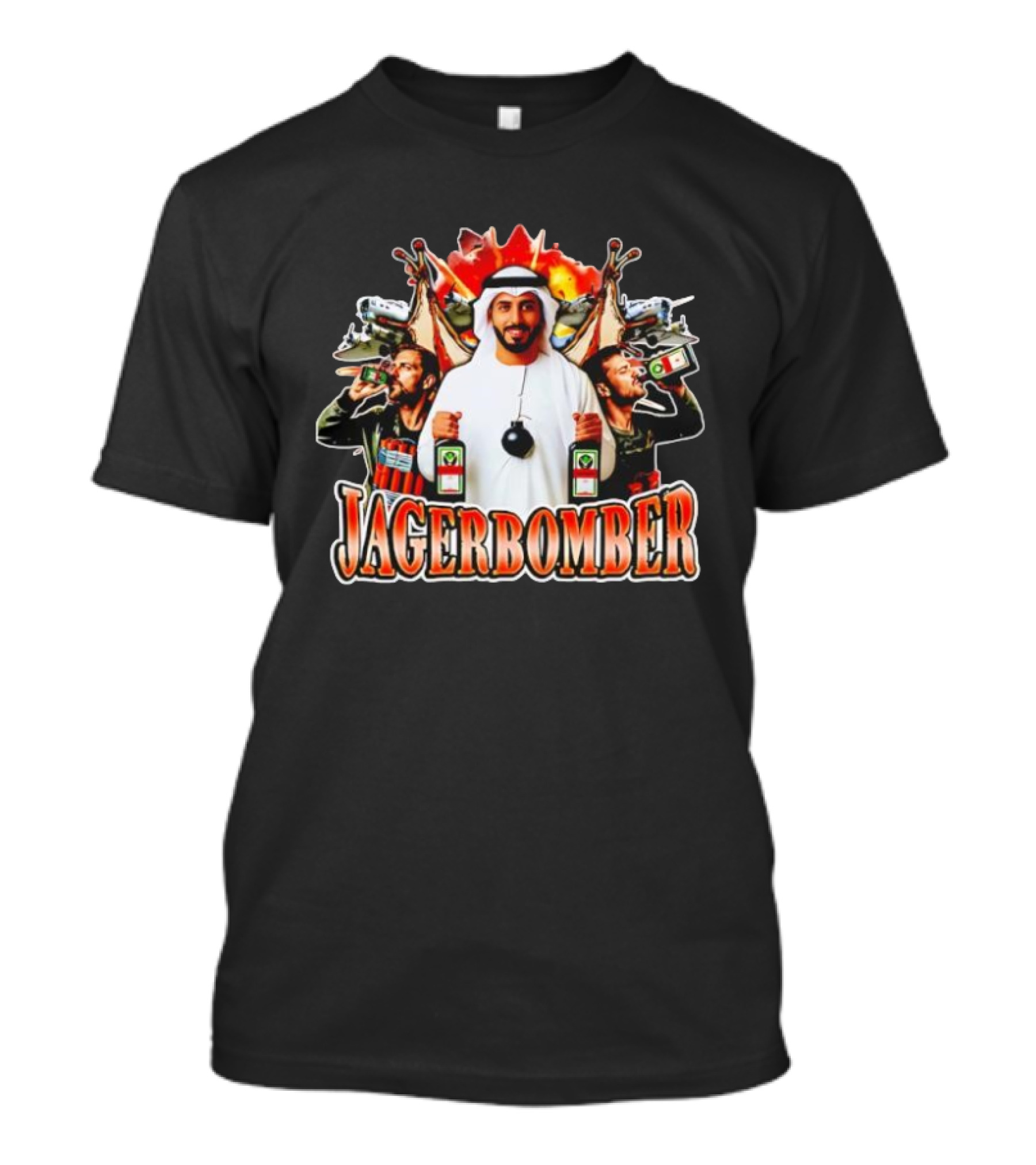 Jagerbomber Jägermeister Drinking Celebration With Middle Eastern Motif T-Shirt