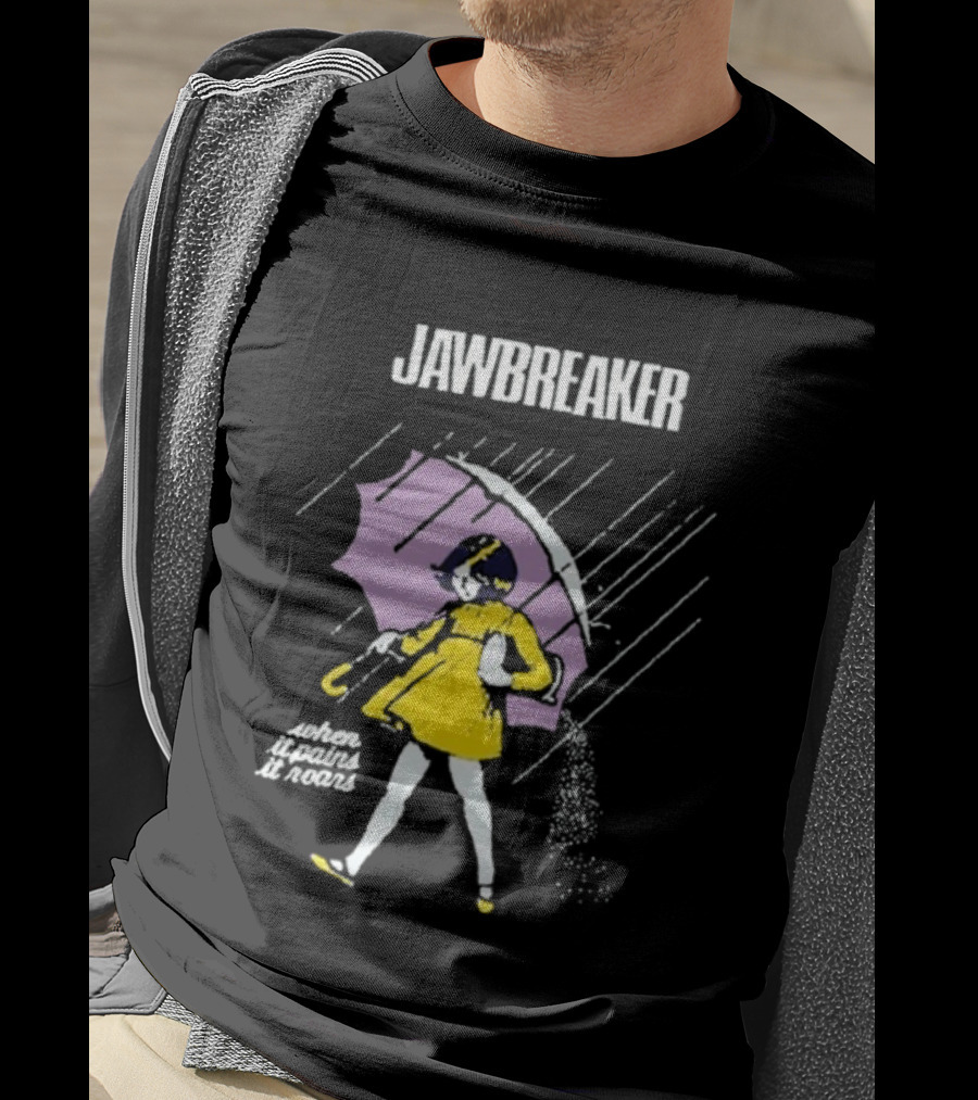 Jawbreaker When It Pains It Roars Umbrella Girl In Yellow Dress T-Shirt