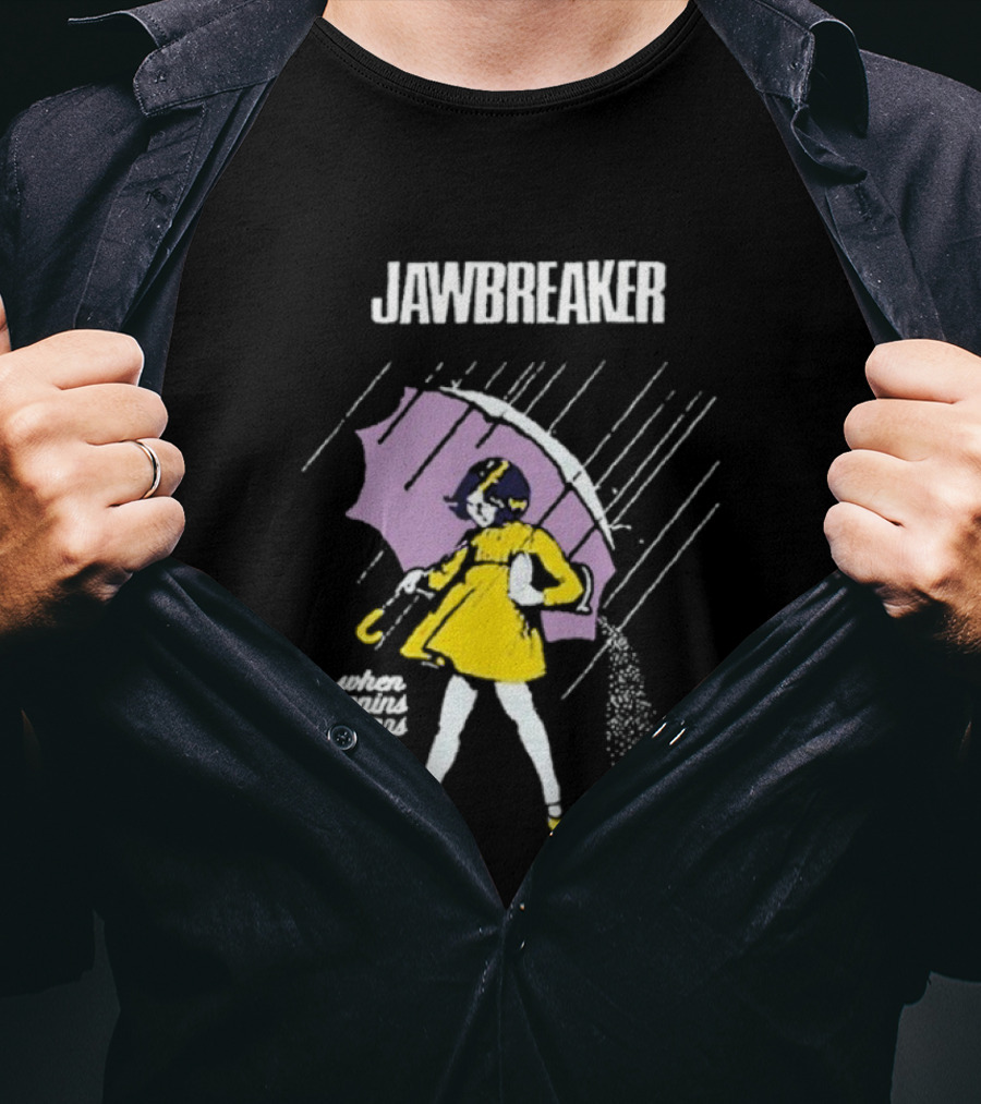 Jawbreaker When It Pains It Roars Umbrella Girl In Yellow Dress T-Shirt