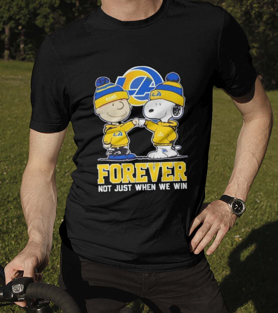 Los Angeles Rams Charlie Brown Snoopy Forever Not Just When We Win T-Shirt