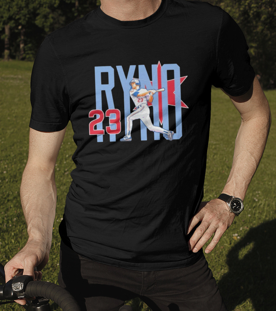 Ryne Sandberg Ryno 23 Baseball Legends Chicago Star Burst T-Shirt